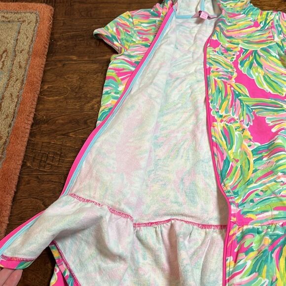 Lilly Pulitzer Multicolor Hooded swimsuit Coverup, size L/8-10 - Picture 5 of 6